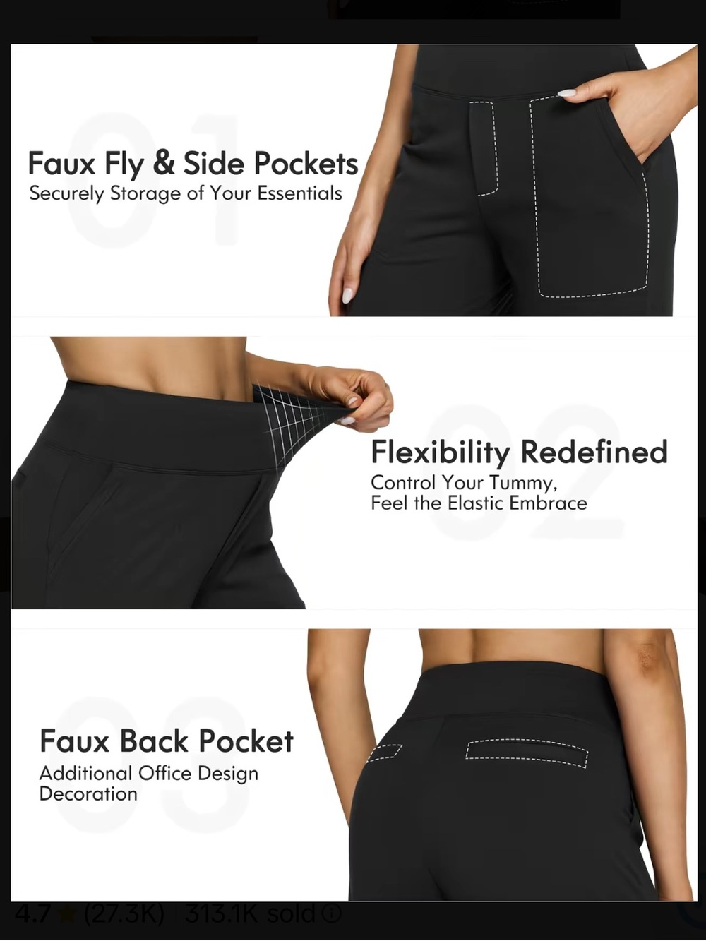 G4Free Woman’s High-Waist Wide-Leg Yoga Pants - Picture 4 of 9